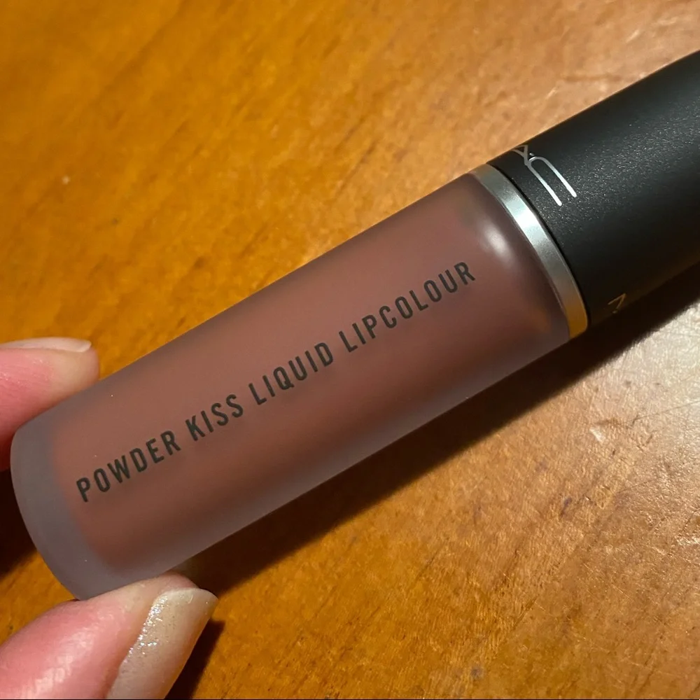 MAC Powder Kiss Liquid Lipcolour Over the Taupe